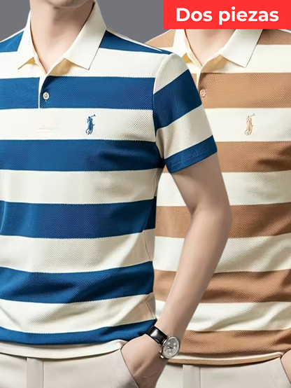 [LLEVÁ 2 AL PRECIO DE 1] – Polo Rayas Premium™ | Casual, Moderno y Fachero