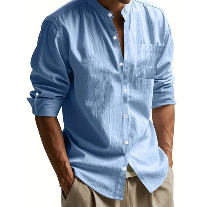 [BUY 1 GET 1 FREE] Santorini Premium Men’s Linen Shirts + FREE Exclusive Watch Gift