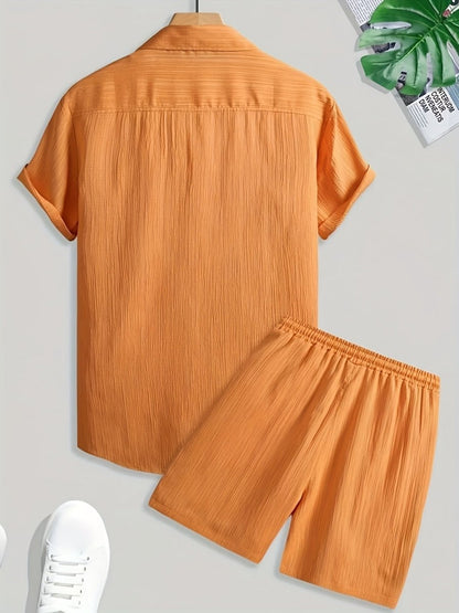 [BUY 1 GET 1 FREE] Vienna Premium Shirt & Shorts Set
